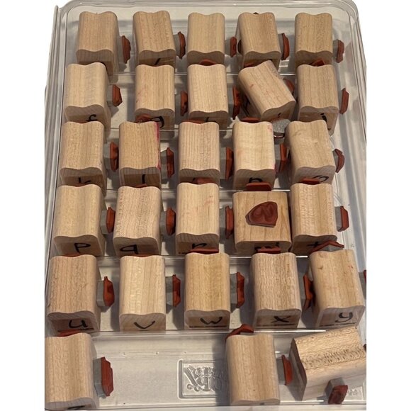 Brushstroke Alphabet Upper & Lower Rubber Stamp Set By Stampin Up - Picture 4 of 4